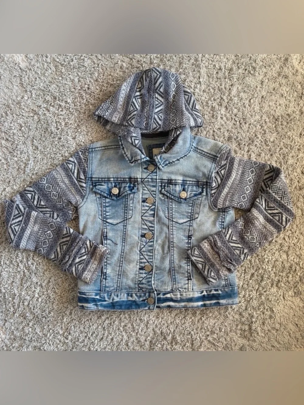 Mudd Girls• Denim Boho Jacket | Size 10